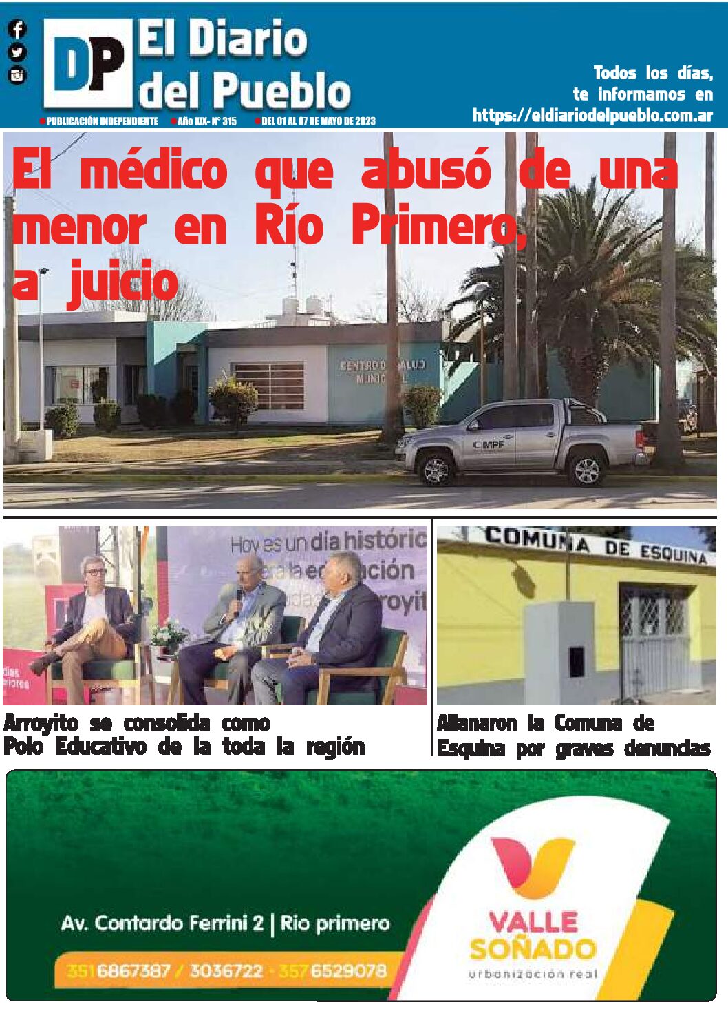 El Diario del Pueblo Nº 315 – 1ª semana de Mayo 2023